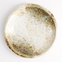 Yukishino Round Plate 14x2.2cm Br/Wh 21612 6/72