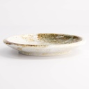 Yukishino Round Plate 14x2.2cm Br/Wh 21612 6/72