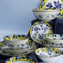 Tsubaki Plate 21.6x2.5cm Yellow/Blue 21731 6/36