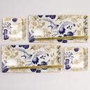 Flora Japonica Gold Sushi Plate Giftset w/ Chop 4pcs 21778 1/12