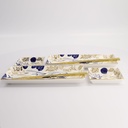 Flora Japonica Gold Sushi Plate Giftset w/ Chop 4pcs 21778 1/12