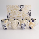 Flora Japonica Gold Mug Giftset 4pcs 8.5x10.2cm  340ml 21784 1/6