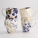 Flora Japonica Gold Mug Giftset 4pcs 8.5x10.2cm  340ml 21784 1/6