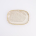 Titanium Matte Oval Plate 18.7x12.7x2.4cm YW-7217/TM 6/72