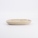 Titanium Matte Oval Plate 18.7x12.7x2.4cm YW-7217/TM 6/72