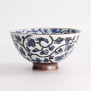 Kawaii Rice Bowl Karakusa 12.5x6.5cm 350ml Blue 10/120