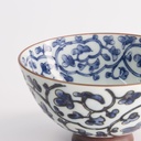 Kawaii Rice Bowl Karakusa 12.5x6.5cm 350ml Blue 10/120
