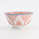 Lily Flower Small Tayo Bowl 13.5x6.8cm 300ml Red 21161 6/48
