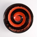 Ramen Bowl Maru Black 19.5x10cm Black/Red 650ml 3/24 21210