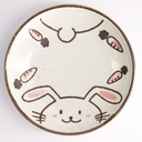 Kawaii Rabbit Usagi Plate 16.2x3.4cm Pink 21268 6/72
