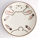 Kawaii Rabbit Usagi Plate 21x5.2cm Pink 21270 3/36