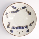 Kawaii Cat Neko Shallow Bowl 17x4.9cmh Blue 21271 6/72