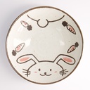 Kawaii Rabbit Usagi Shallow Bowl 17x4.9cmh Pink 21272 6/72