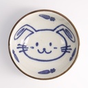 Kawaii Rabbit Usagi Bowl 13.2x5cmh 360ml Pink 21276 6/48