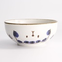 Kawaii Cat Neko Bowl 16x6.3cmh 600ml Blue 21277 6/36