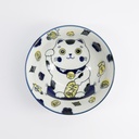 Kawaii Lucky Cat Neko Bowl Blue 15x7cm 500ml 33008 6/48