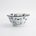 Kawaii Lucky Cat Neko Bowl Blue 15x7cm 500ml 33008 6/48