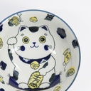 Kawaii Lucky Cat Neko Bowl Blue 15x7cm 500ml 33008 6/48