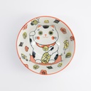 Kawaii Lucky Cat Neko Bowl Red 15x7cm 500ml 33009 6/48