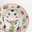 Kawaii Lucky Cat Neko Bowl Red 15x7cm 500ml 33009 6/48