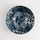 Japonism Carp Tayo Bowl 14.7x6.9cm 500ml Black YW-9100/BK 6/48