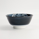 Japonism Crane Tayo Bowl 14.7x6.9cm 500ml Black 18691 6/48