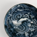 Japonism Crane Tayo Bowl 14.7x6.9cm 500ml Black 18691 6/48