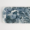 Japonism Crane Plate 28.5x14x2.5cm Black 6/48