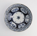 Wa Mixed Bowls Ramen 21x8.7cm 1300ml Madori-Bishi-Botan Blue 3/24