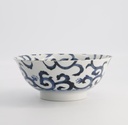 Wa Mixed Bowls Ramen 21x8.7cm 1300ml Goben Karakusa Blue 3/24