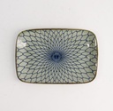 Mixed Plate Square 16.3x10.2cm Mesh Blue 20966  6/72