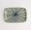 Mixed Plate Square 16.3x10.2cm Tokusa Blue  20967 6/72