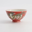 Kawaii Rice Bowl Tiger 11.5x6cm 300ml Red 5/120