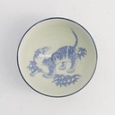 Kawaii Rice Bowl Tiger 11.5x6cm 300ml Blue 5/120