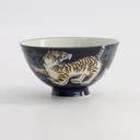 Kawaii Rice Bowl Tiger 11.5x6cm 300ml Blue 5/120