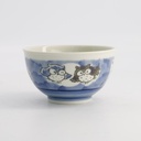 Kawaii Rice Bowl Owl 13x7.4cm 400ml Blue 5/60