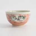 Kawaii Rice Bowl Owl 13x7.4cm 400ml Pink 5/60