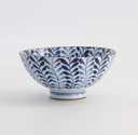 Mixed Bowls 12x6.5cm 400ml Flower BL/WH C 5/120