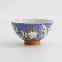 Kawaii Rice Bowl Rabbit 11.5x6.4cm 300ml Blue 5/120