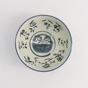 Kawaii Rice Bowl Daruma 11.4x6.2cm 300ml Blue 5/120