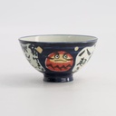 Kawaii Rice Bowl Daruma 11.4x6.2cm 300ml Blue 5/120