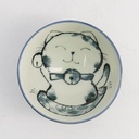 Kawaii Rice Bowl Cat Neko 11.4x6.2cm 300ml Blue 5/120