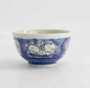 Kawaii Rice Bowl Cat Neko 15.9x8.5cm 600ml Blue 5/60