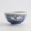 Kawaii Rice Bowl Cat Neko 13x7.4cm 400ml Blue 5/60