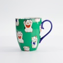 Kawaii Lucky Cat Mug W/Giftbox Green Classic Cat 8.5x10.2cm 340ml 17729 1/36