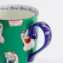 Kawaii Lucky Cat Mug W/Giftbox Green Classic Cat 8.5x10.2cm 340ml 17729 1/36