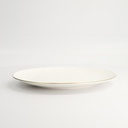 Nippon White Gold Rim Coupe Plate 25.5cm Lines 6/48
