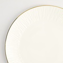 Nippon White Gold Rim Coupe Plate 25.5cm Lines 6/48