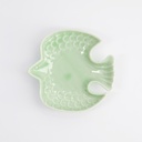Swallow Bird Plate 12x11x3cmh Hiwa Green 10/120
