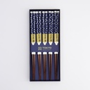 Chopstick Giftset/5 Blue Flowers B-1220X 1/100